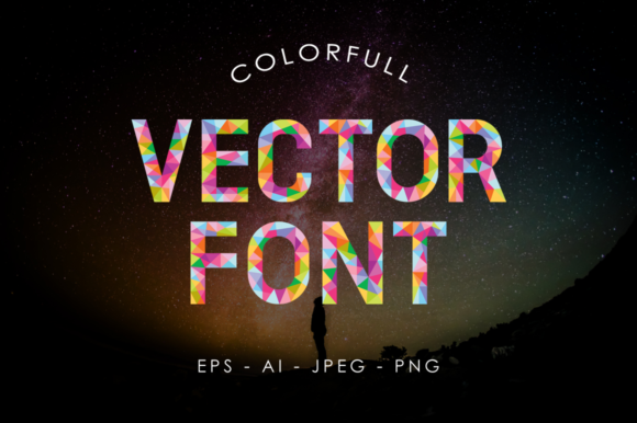 Colorful Geometric Vector Font for Creative Projects