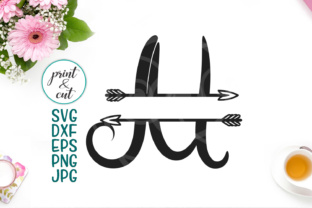 Monogram Letter M Split Font with Arrows and “M” Valli – A Versatile Design for Cutting and Printing Projects