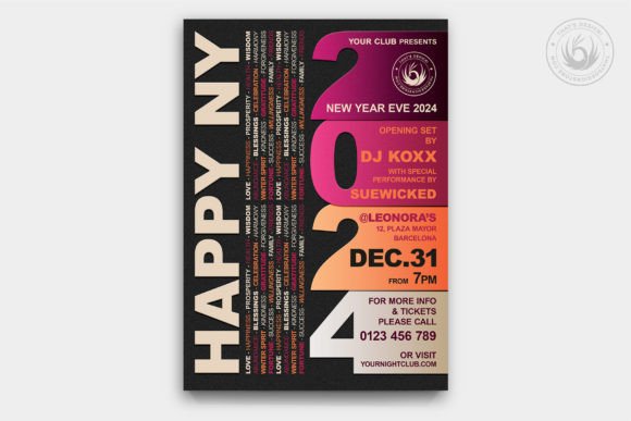 New Year Flyer Template V3: A Modern Design Solution for 2024 and Beyond