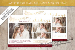 PSD Photo Mini Session Card Template